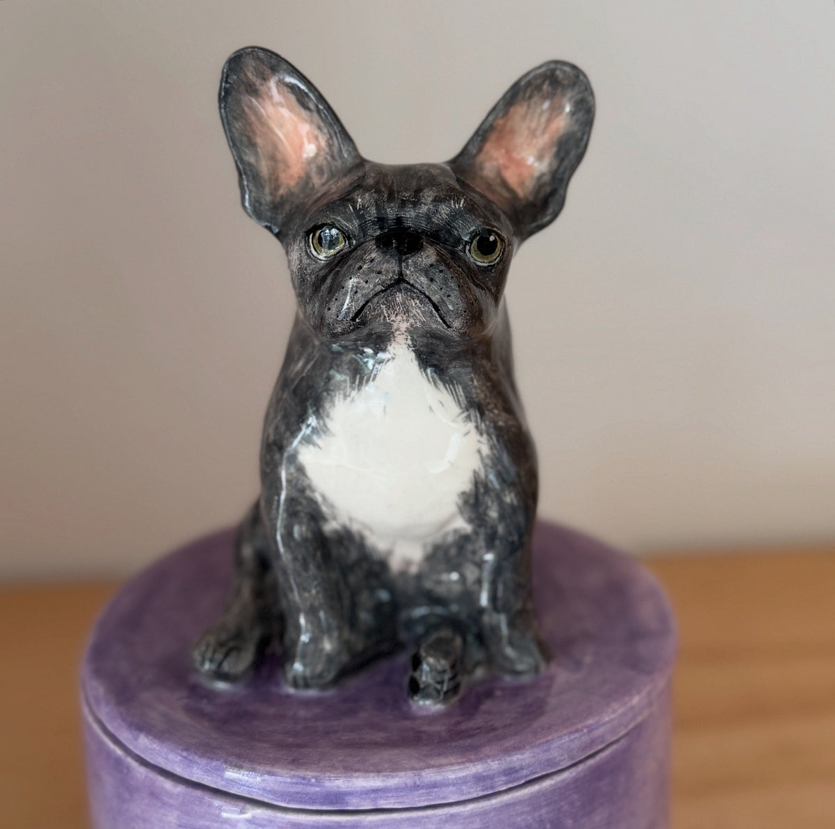 Glazed Ceramic Dog Urn